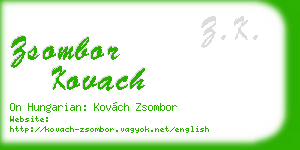 zsombor kovach business card